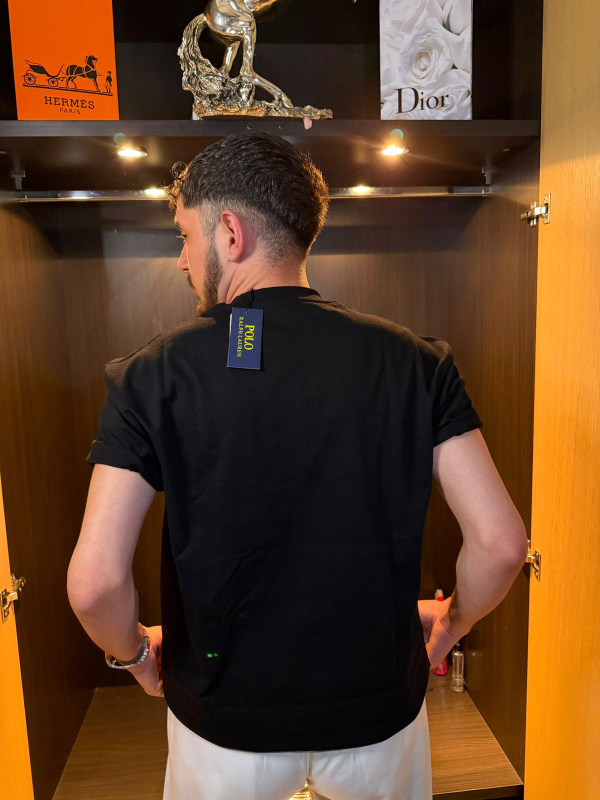 Polo Ralph Lauren Siyah Logo Nakışlı Erkek Tişört