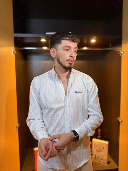 Loro Piana İnce Çizgili Premium Gömlek