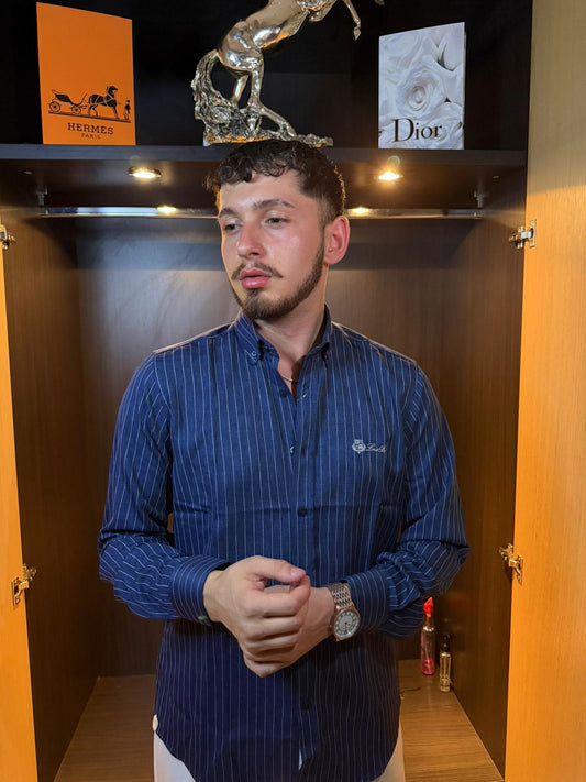 Loro Piana İnce Çizgili Premium Gömlek