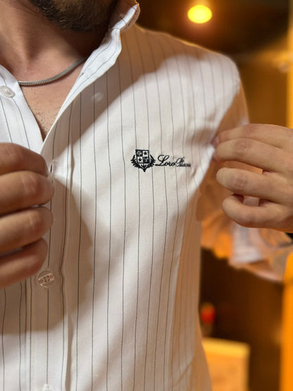 Loro Piana İnce Çizgili Premium Gömlek
