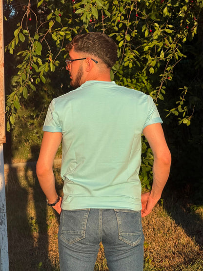 HILLS LABEL Horse Baskılı Premium Tişört – Mint
