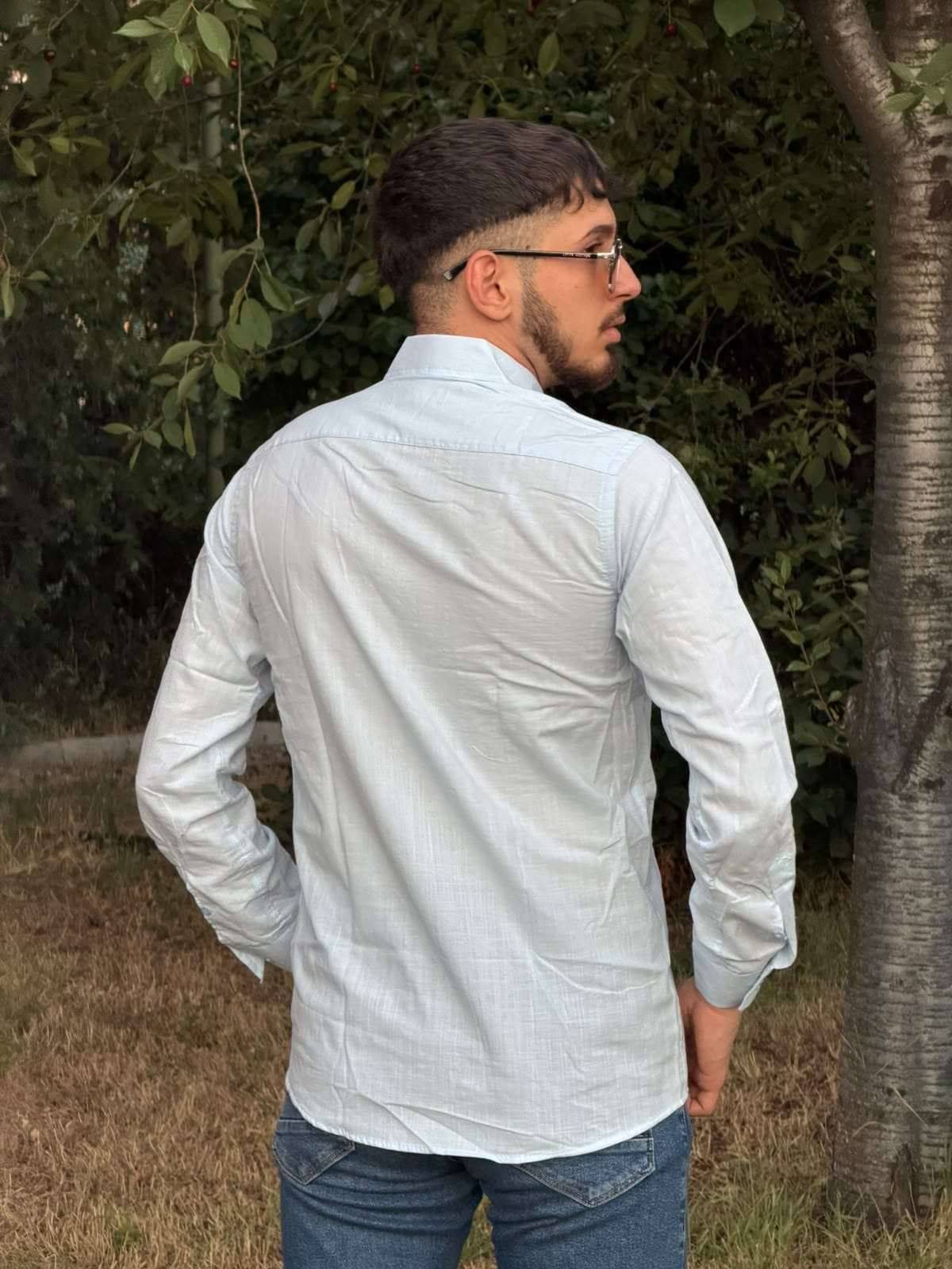 Loro Piana Baskı Detaylı Siyah Gömlek