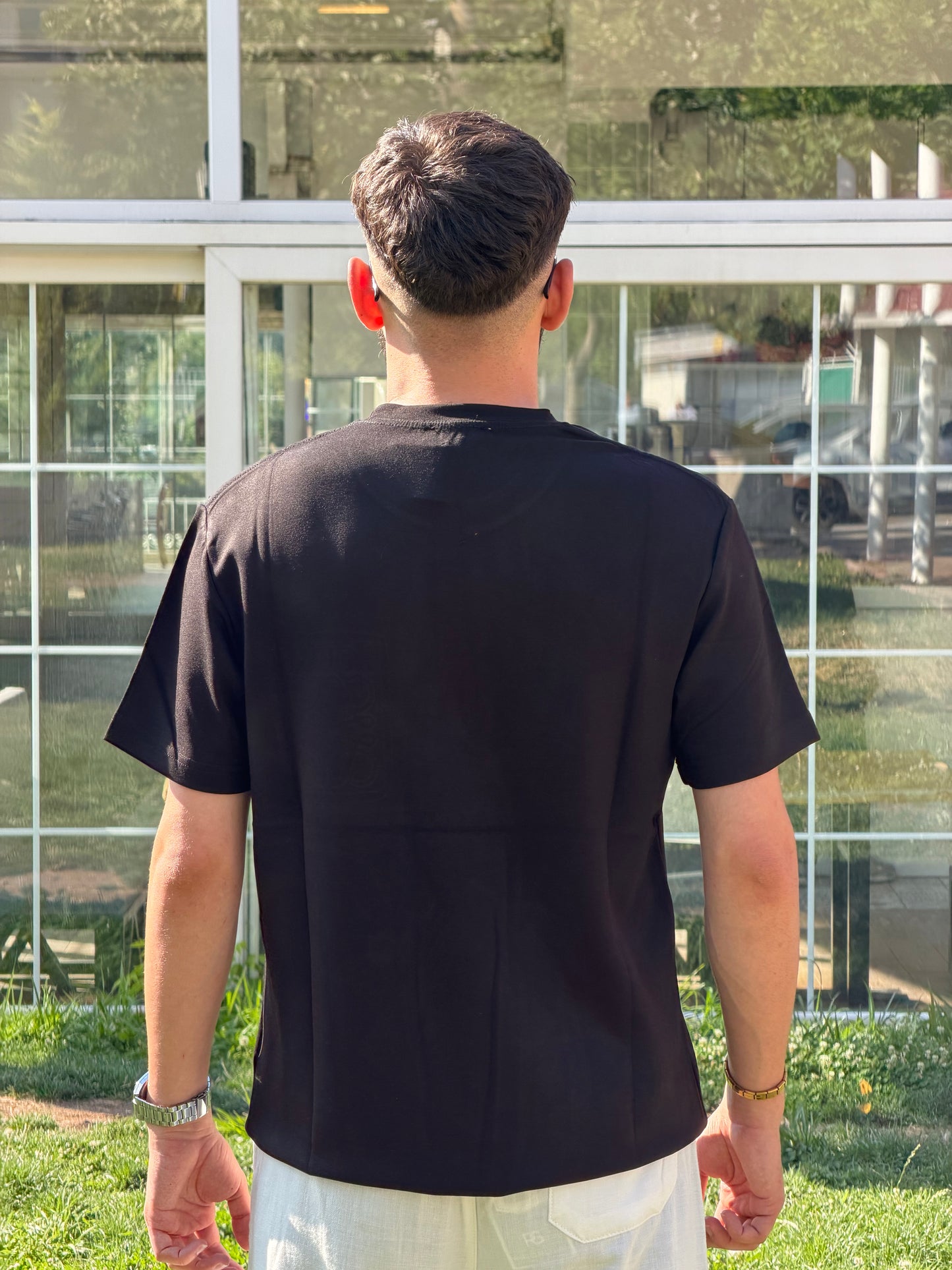 Loewe Baskılı Siyah Tişört