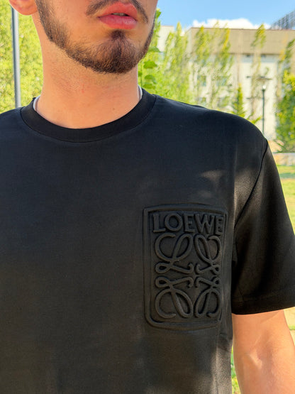 Loewe Baskılı Siyah Tişört